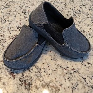 Toddler boys size 12 crocs black shoes